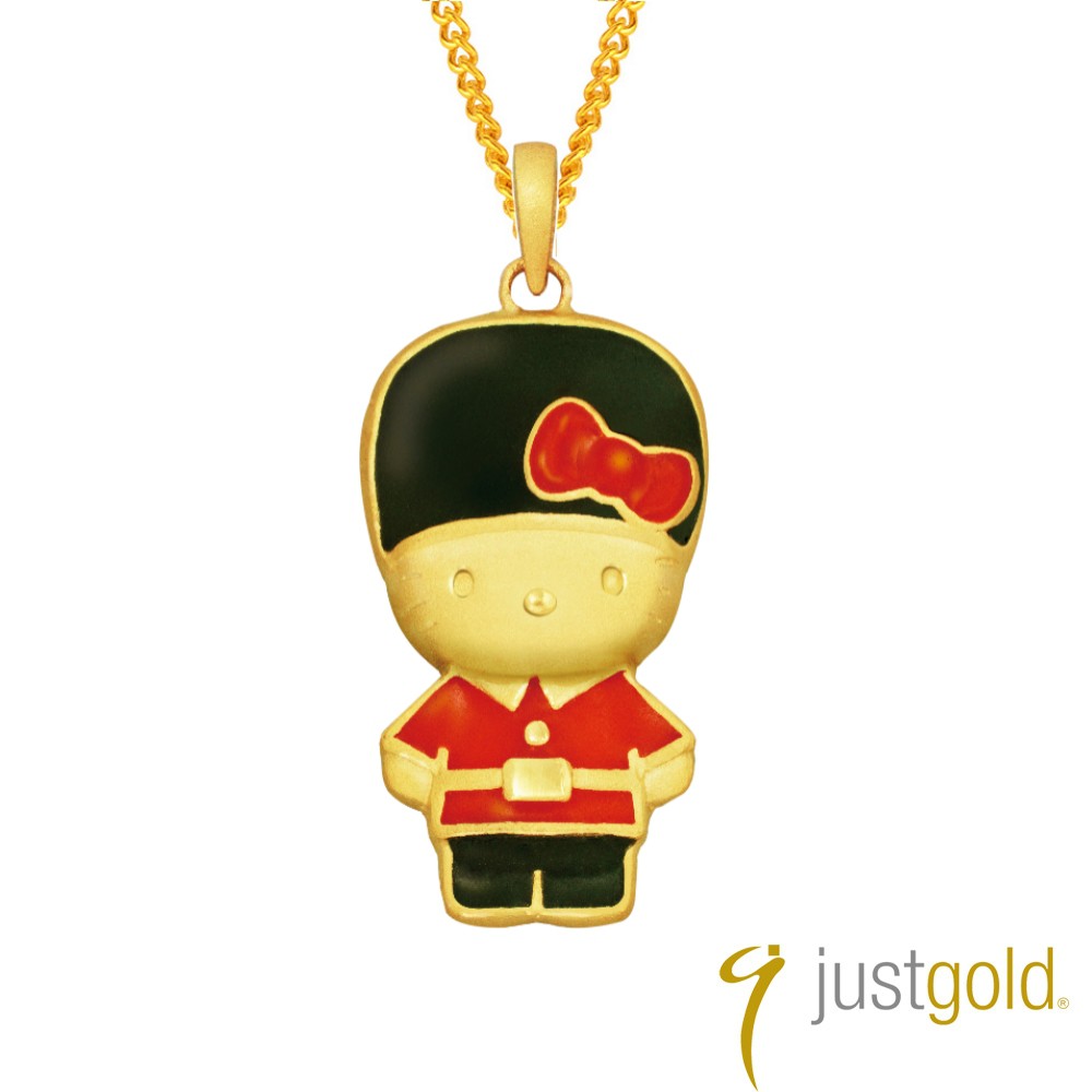 【Just Gold 鎮金店】皇家衛兵Kitty純金系列 黃金墜子