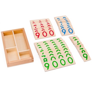 蒙特梭利教具 木製1-9000數字卡片 數數片 數字啟蒙 蒙氏蒙臺梭利1-9000數字大卡片木質數學教具