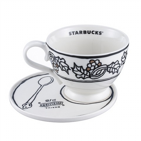 Starbucks 星巴克 2019年歡慶花繪杯盤組