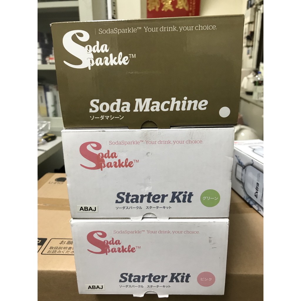 SODA SPARKLE 氣泡水機 附贈10隻CO2氣彈 白色 另有蘋果綠 粉紅 黑