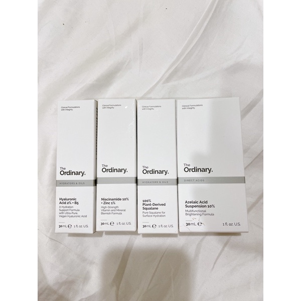 💯正貨 The ordinary 菸鹼胺 杜鵑花酸 杏仁酸 精華液 角鯊 玻尿酸 甘醇酸