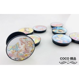 COCO機車精品 氣囊支架 伸縮支架 手機支架 手機氣囊支架 卡通支架 圓形支架 公主系列 花朵茉莉 阿拉丁神燈