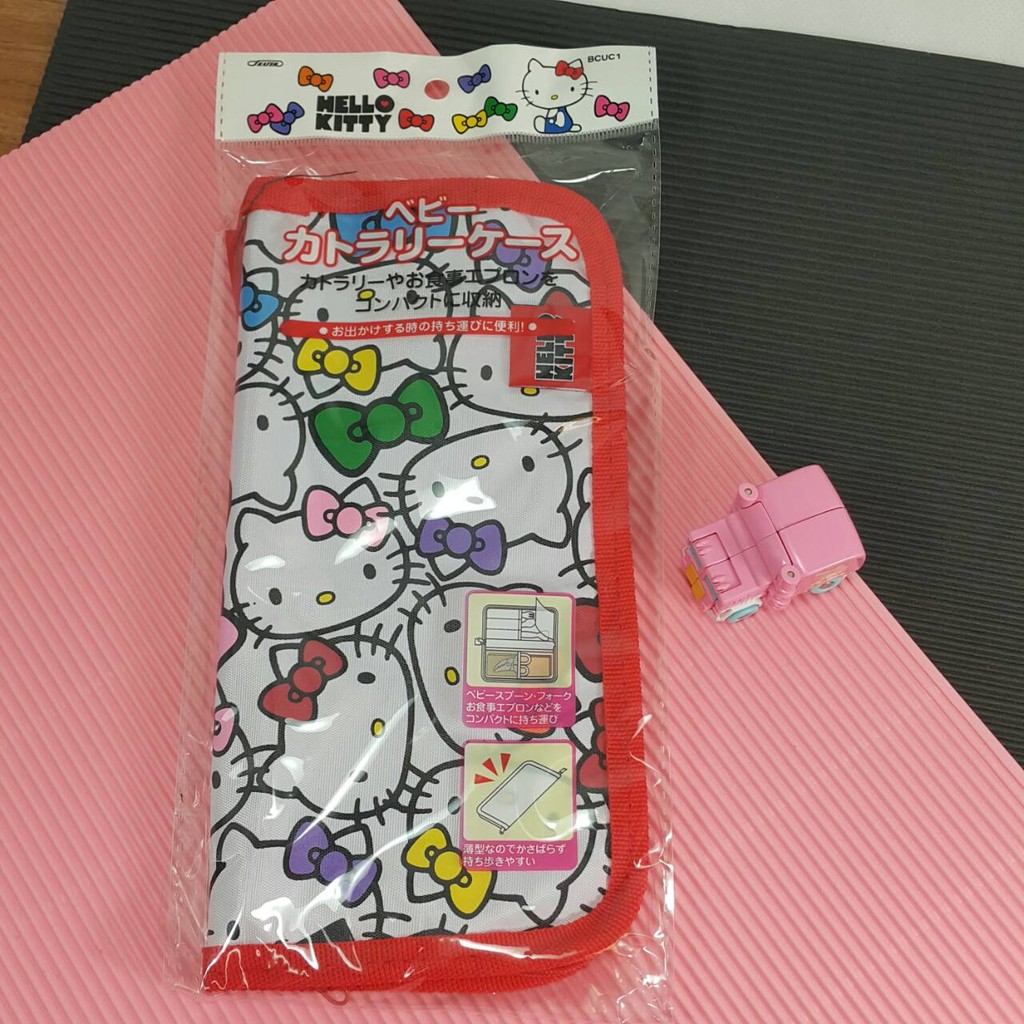 『在台現貨-可刷卡』日本正版 HELLO KITTY 外出餐具收納包 餐具收納袋