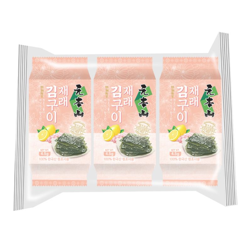 元本山朝鮮海苔 檸檬玫瑰鹽風味 4.5g*3包