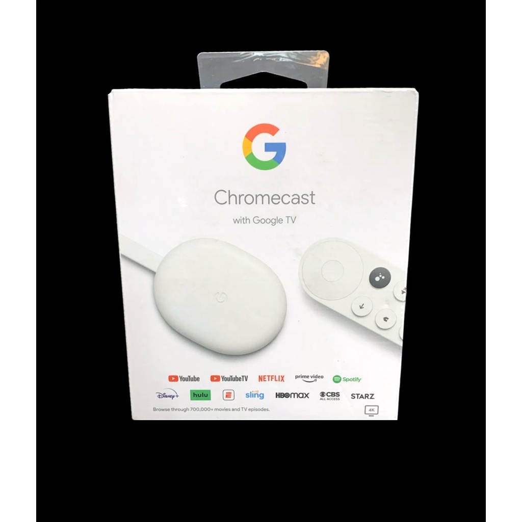 【昌明視聽】Chromecast with Google TV 白色 4K 串流媒體播放器 電視棒 全新未拆