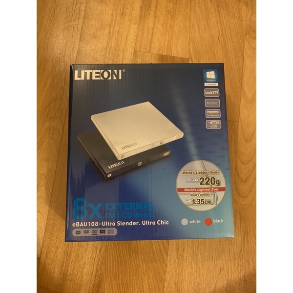 LITEON eBAU108超薄型外接式燒錄器/光碟機