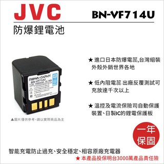 【老闆的家當】ROWA樂華公司貨//JVC BN-VF714U 副廠鋰電池