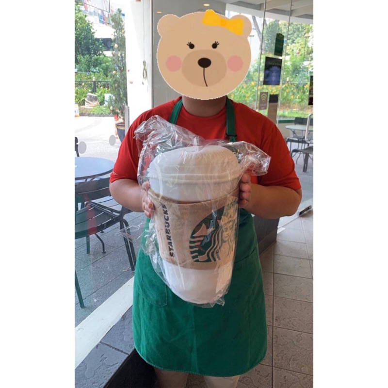 星巴克新加坡STARBUCKS星巴克限量咖啡隨手杯創意抱枕靠墊現貨