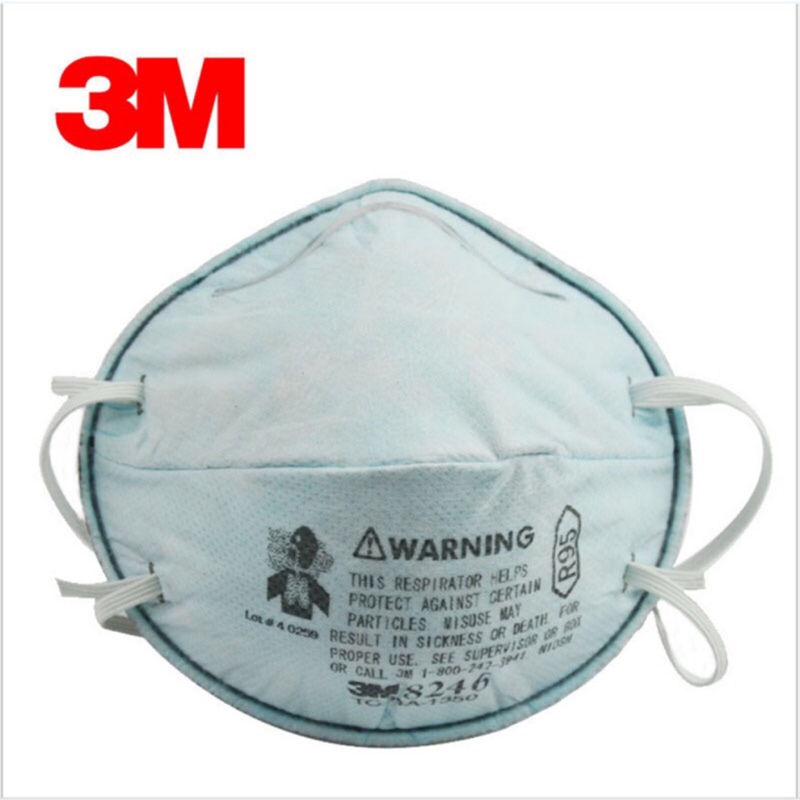 【3M】原廠公司貨_8246_R95等級活性碳口罩(頭戴式)