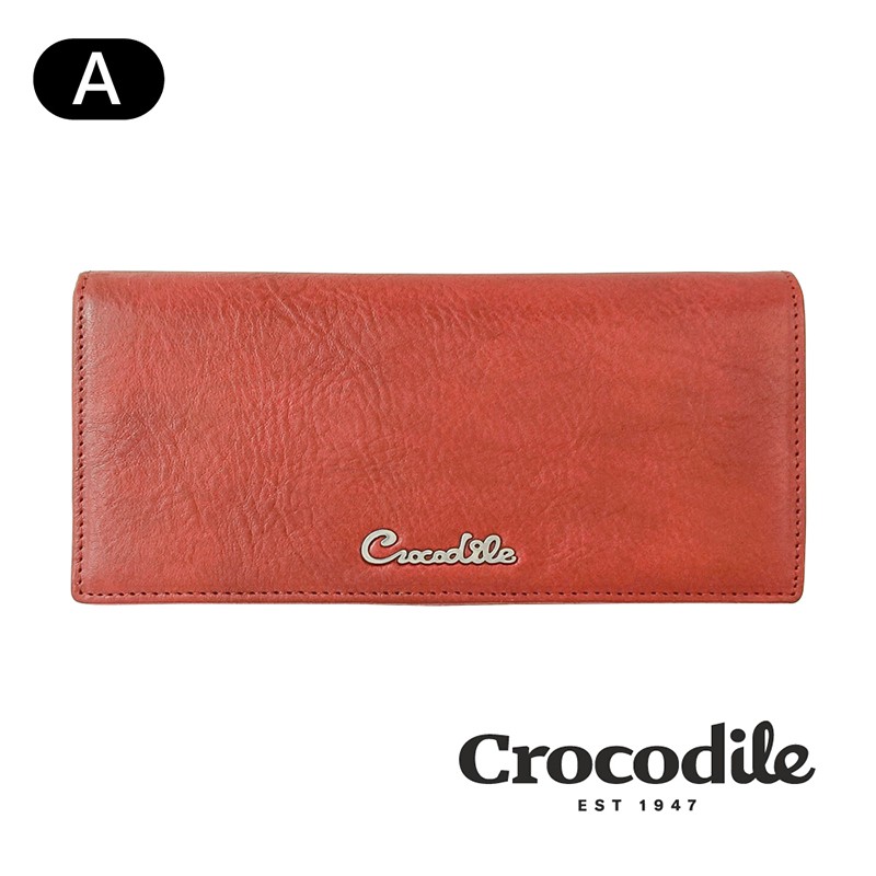 Crocodile 鱷魚皮件 真皮長夾 女用 素面 拉鍊零錢 12卡1窗 Super Gaucho 0116-14301