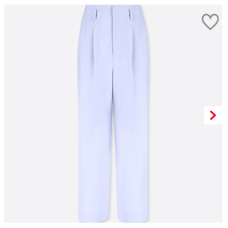 Uniqlo 淡紫色雪紡寬褲 蝦皮購物