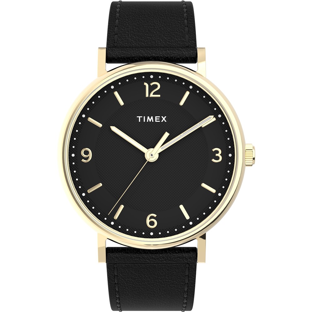 【TIMEX】天美時 風格系列 極簡手錶 ( 黑 / 金 TXTW2U67600)