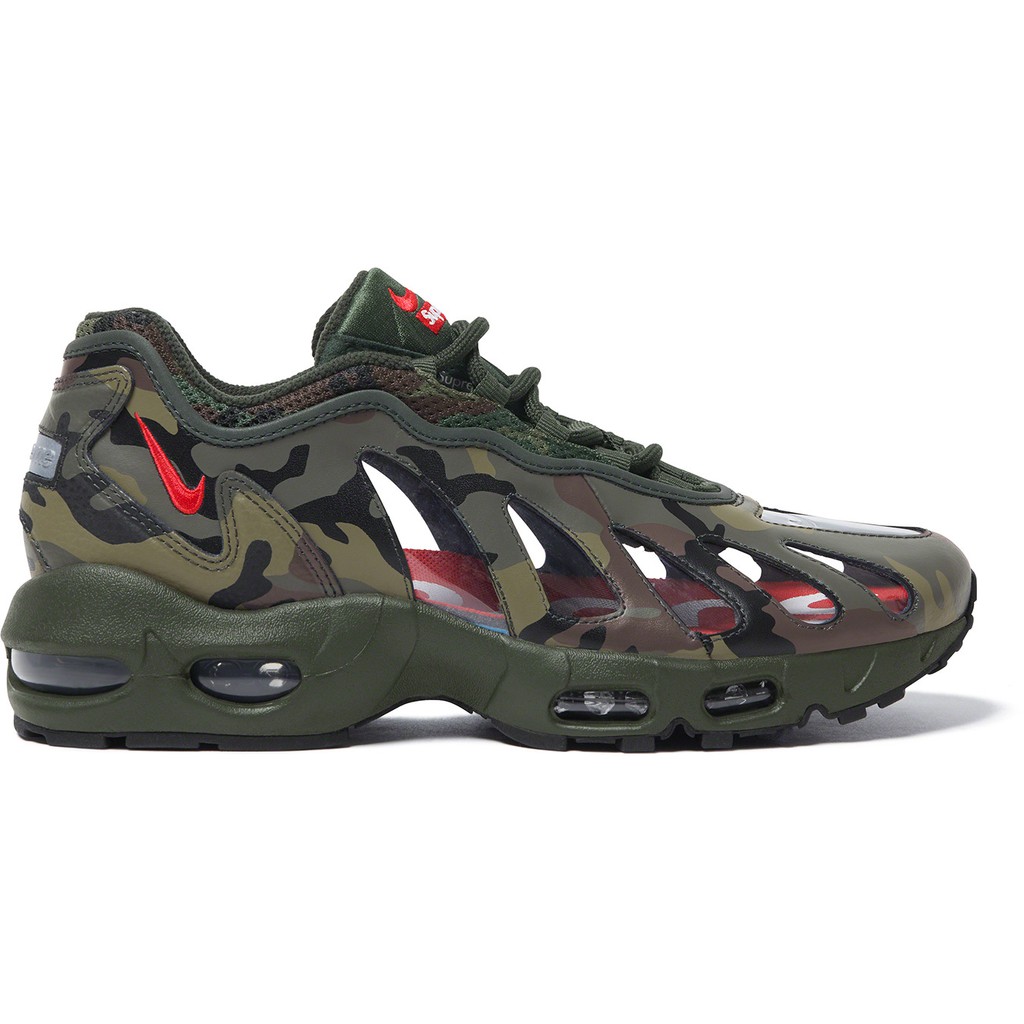 R'代購 Supreme Nike Air Max 96 Camo 迷彩軍綠紅 透明 CV7652-300 男女