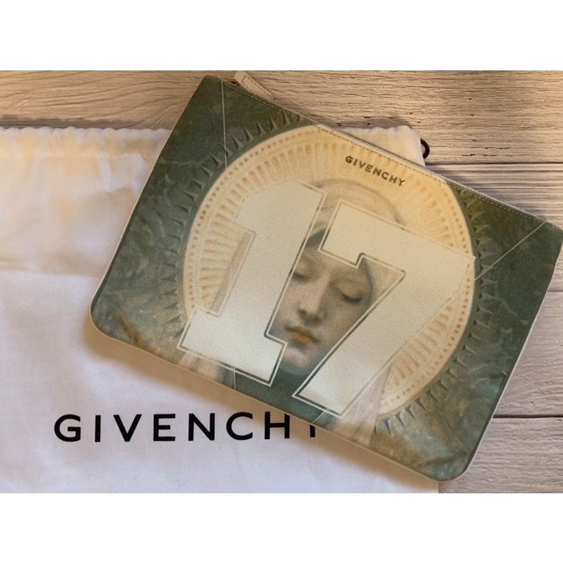 (二手) Givenchy Madonna 帆布+羊皮手拿包