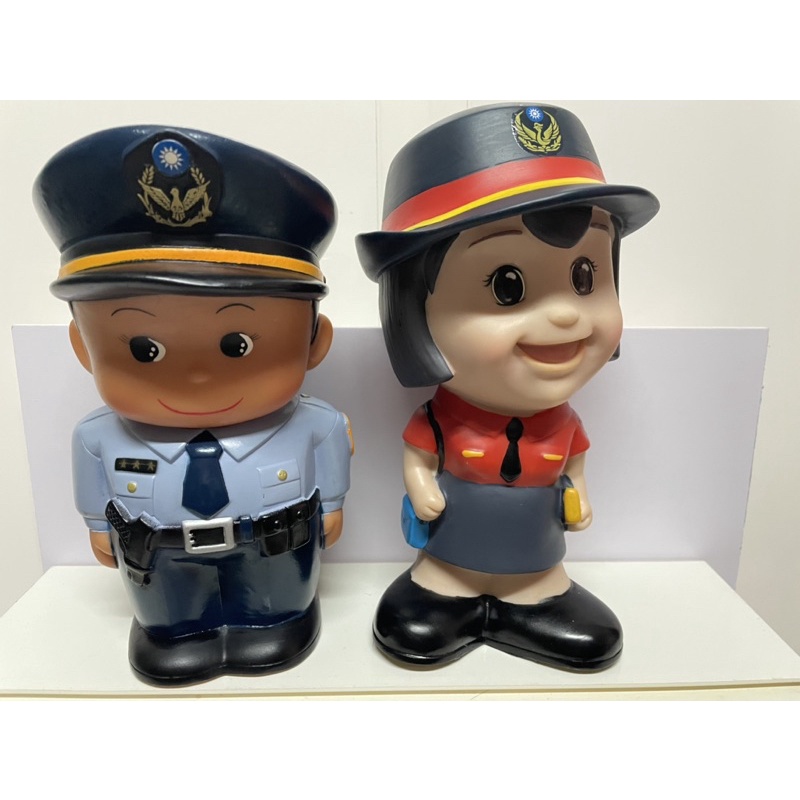 台灣警察系列 男女警察寶寶 撲滿存錢筒一對