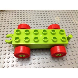 【點點小豆】LEGO 樂高積木 DUPLO 得寶 淺綠色 2x6 車子 汽車 底盤 一個 如圖！