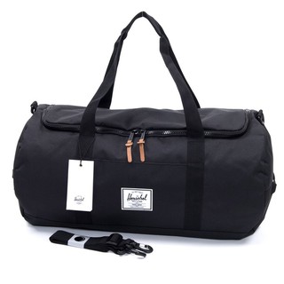 Herschel Sutton 大型 黑色 全黑 帆布 防潑水 側背包 手提包 出國 大容量 旅行袋 旅行 提袋 現貨