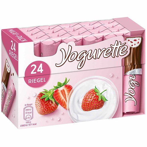 🤍PINC PINC🤍 24h現貨/超低特價/ 德國 Ferrero Yogurette 草莓優格 夾心 巧克力 24入