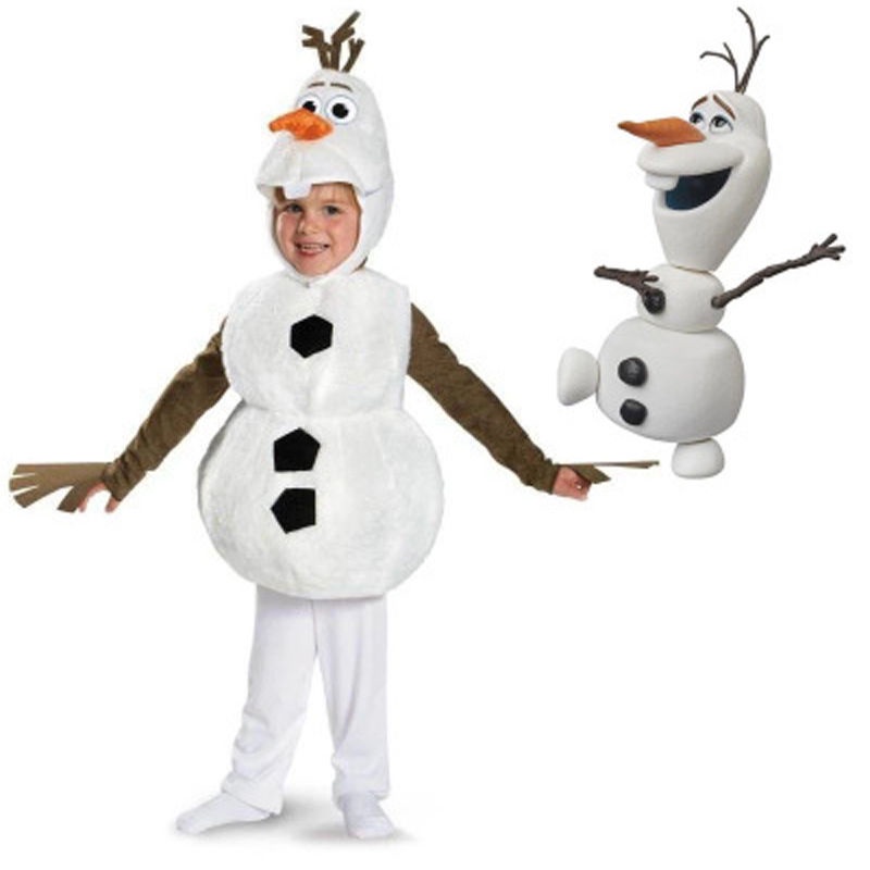 ★★萬圣節雪寶衣服兒童冰雪奇緣演出服裝cos圣誕節雪人扮演雪寶服裝