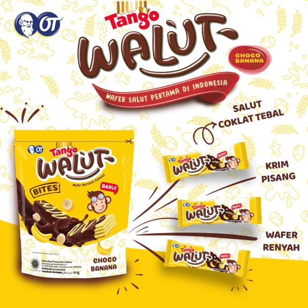 【老夥伴】印尼 OT TANGO WALUT可可香蕉風味威化餅