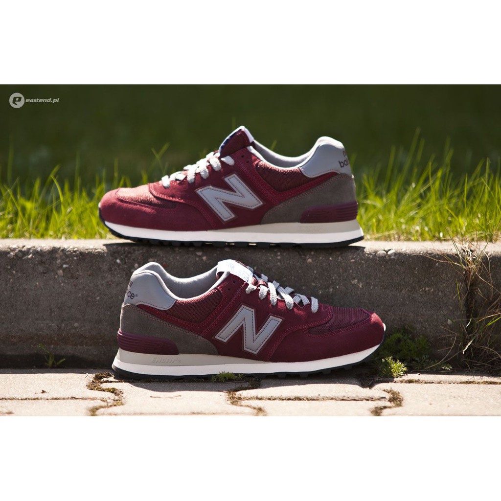 New Balance ML 574 BRY 酒紅麂皮 size:24.5