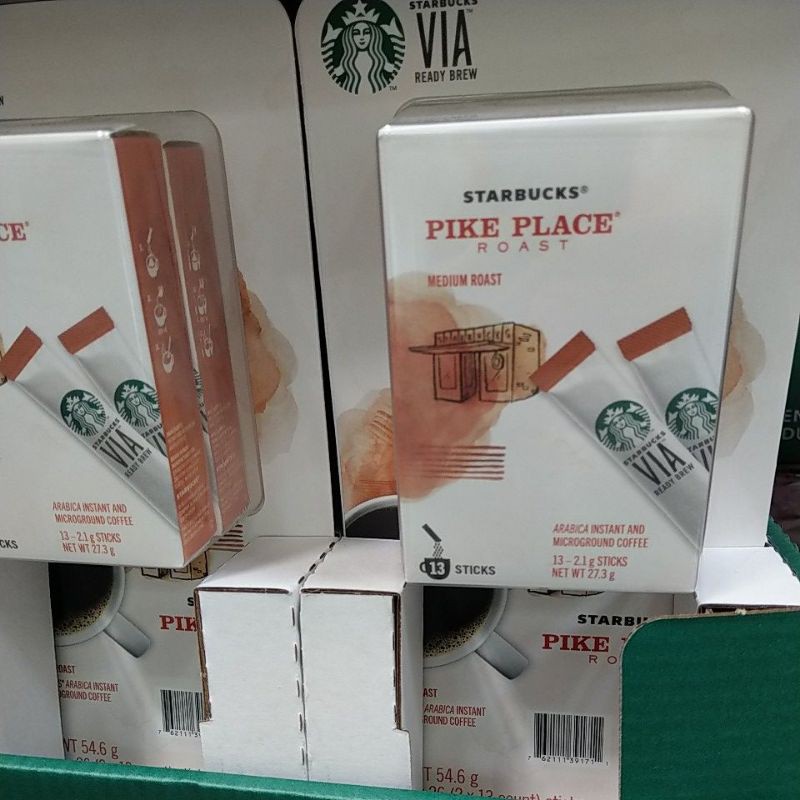 (好市多正品貨）星巴克Starbucks Via 派克市場即溶研磨咖啡26入