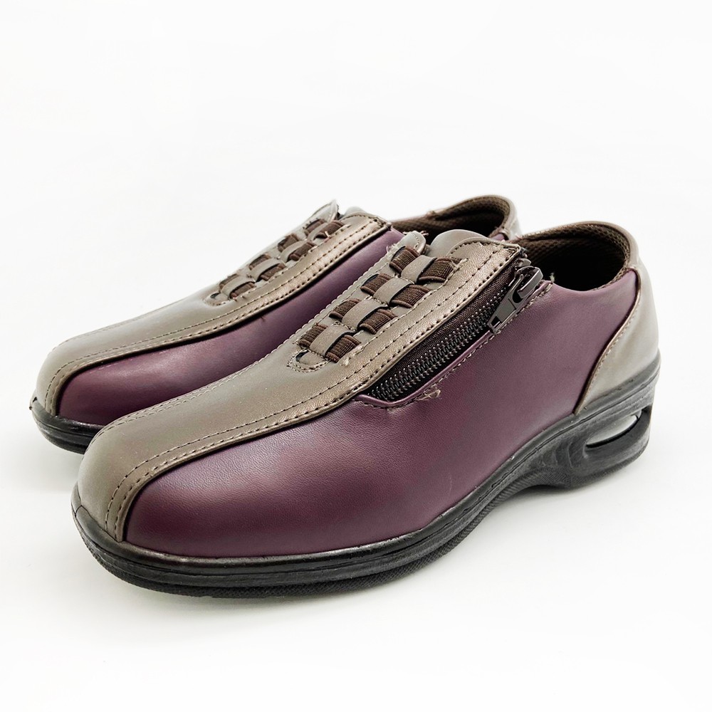 日本製真皮休閒皮鞋493紫(女段)22 22.5cm-零碼出清