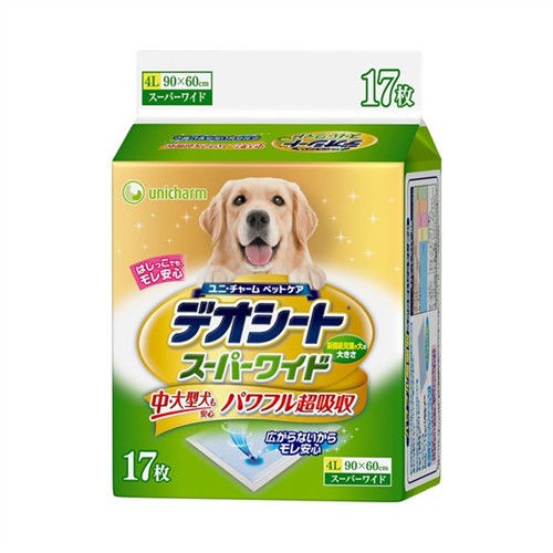 日本 Unicharm 嬌聯 消臭大師 &lt;超吸收狗尿墊&gt;  4L號-15片(60X90cm)  尿布(新包裝)