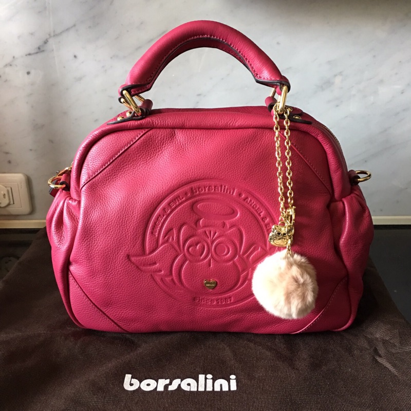 側背包 Borsalini 桃紅手提三用包 可當背包 全新現貨 類Rabeanco tough coach MK