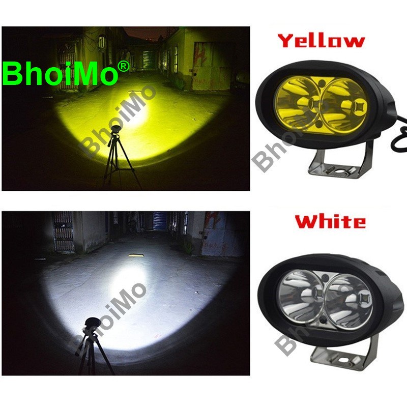 BhoiMo 白色黄色 外掛式LED大燈 LED射灯 前杠大灯 聚光LED 輔助燈 爆亮LED霧燈 20W 外置