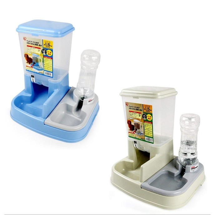 日本iris寵物餵食器 飲飼兩用飼料桶 兩色可選 貓餵食器 犬狗狗餵食器 自動給餌器 自動餵食器jq 350 蝦皮購物