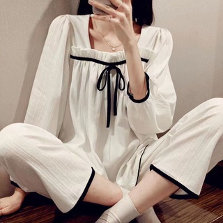 🔆小甜甜日系美衣👙新款小香風睡衣女春秋季長袖ins學生宿舍甜美公主家居服兩件套裝