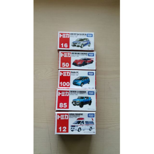 tomica 絕版小汽車 no.85 no.16 no.12 no.50 no.100 fit fj 救護車 gtr