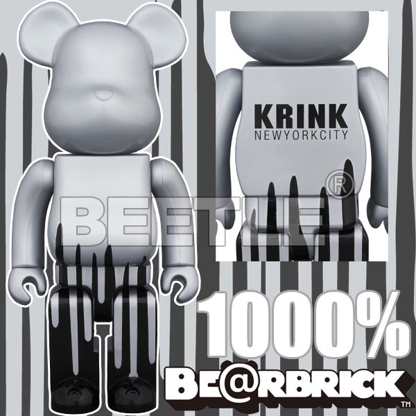 BEETLE BE@RBRICK KRINK 塗鴉 藝術家 NEW YORK CITY 銀色 ARTIST 1000%