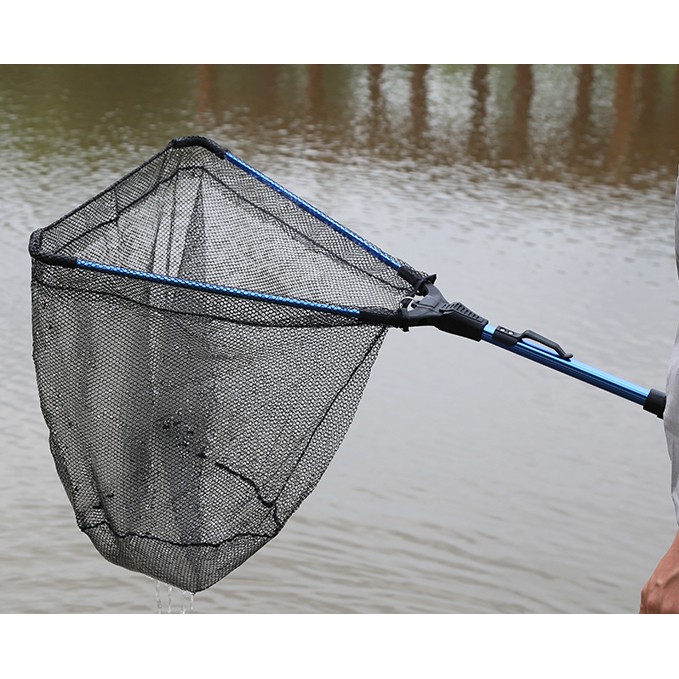 【獵漁人】1米可折疊鋁合金三角撈網  路亞 溪流 池釣 抄網 手抄網 撈網