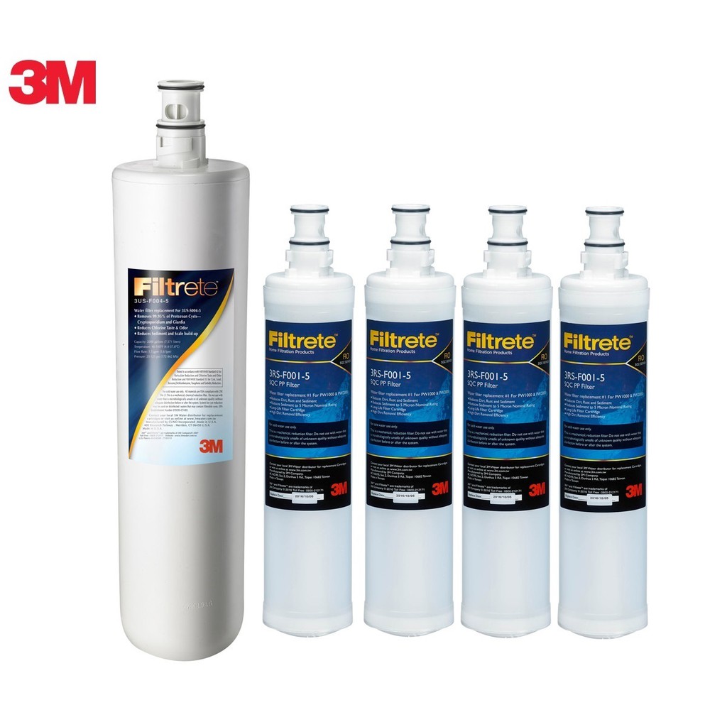 【3M】S004/S301主濾心3US-F004-5一支｜PP濾心3RS-F001-5四入【五濾心】