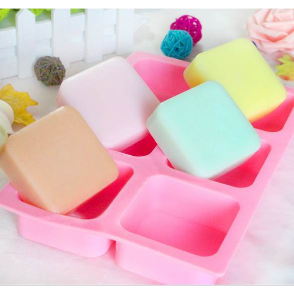 附包裝袋(290)DIY樂樂 加厚六連圓邊正方款 手工皂模具 手工皂模 巧克力模具  矽膠模 矽膠模具 果凍模 蛋糕模