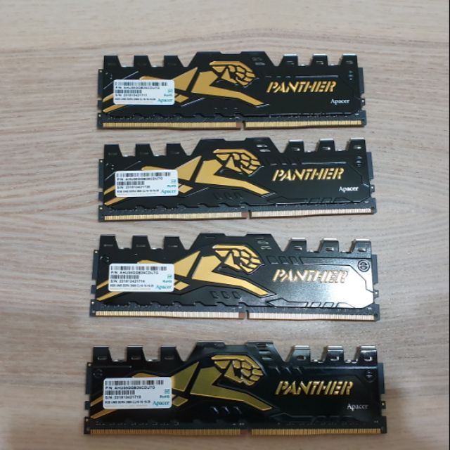 宇瞻Apacer PANTHER DDR4-2666 8GB 黑豹電競記憶體
