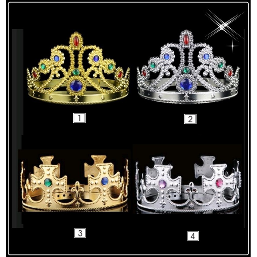 銅板屋 皇冠王冠國王皇后王子公主party Crown 表演舞會頭飾道具拍照裝扮 蝦皮購物