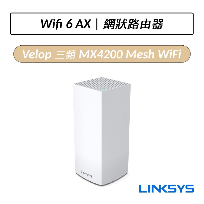 [公司貨] Linksys Velop 三頻 MX4200 Mesh WiFi6 網狀路由器