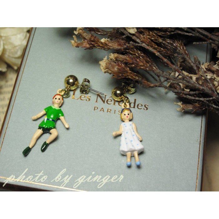 【ginger】Les Nereides N2 (現貨)小飛俠彼得潘與溫蒂全身不對稱耳環