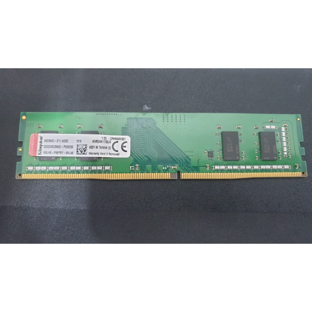 金士頓 Kingston DDR4-2400 4GB 記憶體  ( KVR24N17S6/4 )