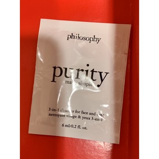 Philosophy 肌膚哲理 純淨清爽3合1洗面乳（試用包）有效期限：2021.04