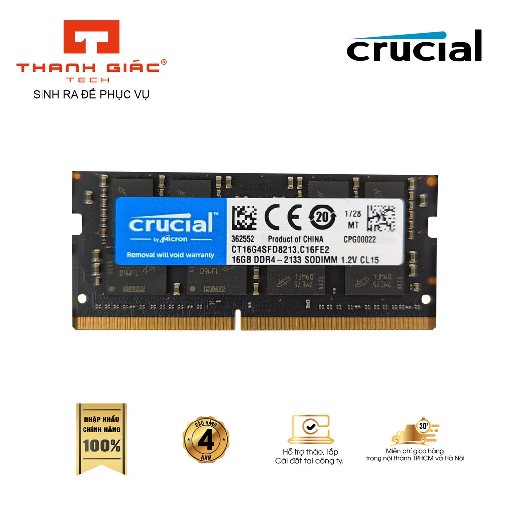 筆記本電腦內存 Crucial DDR4 總線 2133 16Gb。 正品全新 100% 1 換 1