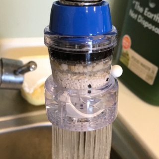 日本製 大口徑活性炭濾水頭/水龍頭淨水器(備長炭 2段式濾水頭 大口 水龍頭濾水器 防噴 好用 兩種/花灑跟直水
