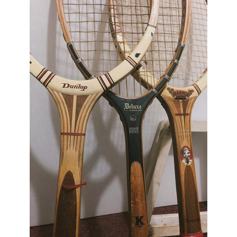 3個一起賣 二手 早期 木製羽球拍 網球拍 有瑕 復古 懷舊 擺飾