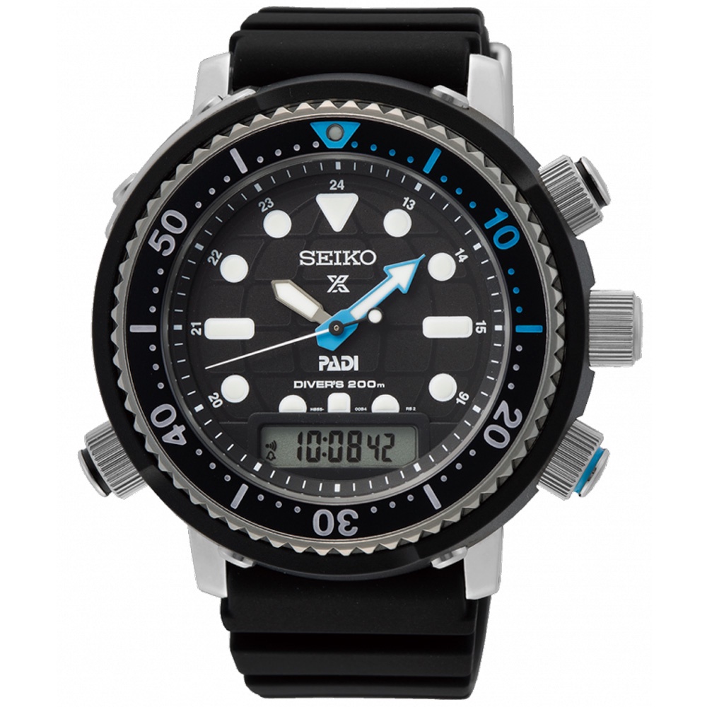 SEIKO精工 PROSPEX系列 阿諾史瓦辛格配戴復刻 雙顯腕錶 SNJ035P1/H855-00B0C SK042