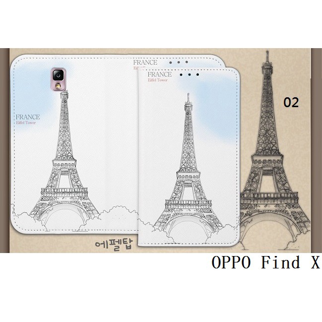 韓國世界旅遊景點皮套-2 OPPO R17 Pro AX5 AX7 Pro Find X A3 手機殼保護殼保護套手機套