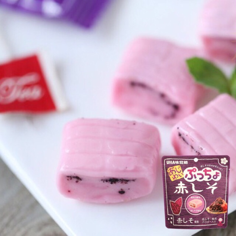 日本UHA味覺糖紫蘇梅子/抹茶/昆布梅子果肉夾心糖中糖軟糖(62g)