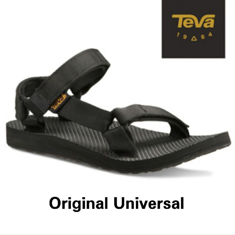 TEVA 男/女 Original Universal 經典素色織帶涼鞋/黑色（台灣代理商商品）